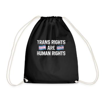 Trans Transsexuell - Turnbeutel - Schwarz - Vorne