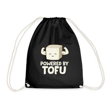 Vegan Vegetarian Love Tofu Powered By Tofu - Sac de sport léger - noir - Devant