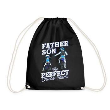 Cadeau de motocross moto dirt bike - Sac de sport léger - noir - Devant