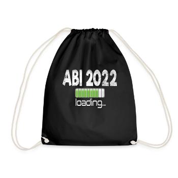 Abi 2022 Abitur 2022 - Turnbeutel - Schwarz - Vorne