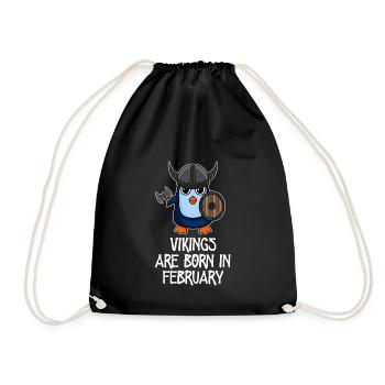 Les Vikings sont nés en février - Penguin Vikings - Sac de sport léger - noir - Devant