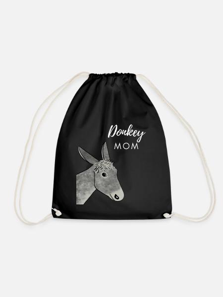 Donkey Mom - Turnbeutel - Schwarz
