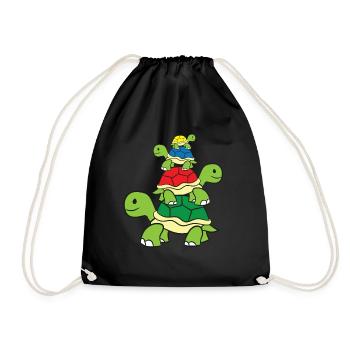 Cute Turtle Tortoises Ocean Love Sea Turtles - Turnbeutel - Schwarz - Vorne