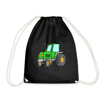 Traktor - Turnbeutel - Schwarz - Vorne