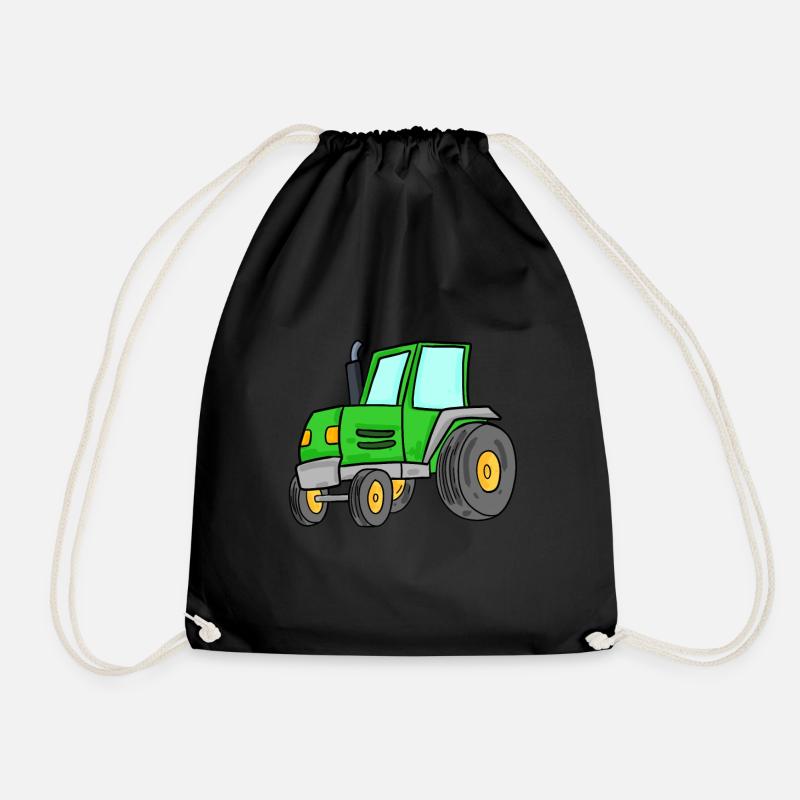 tractor - Drawstring Bag - black