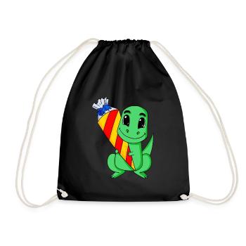 Education dinosaur 1 class - Drawstring Bag - black - Front