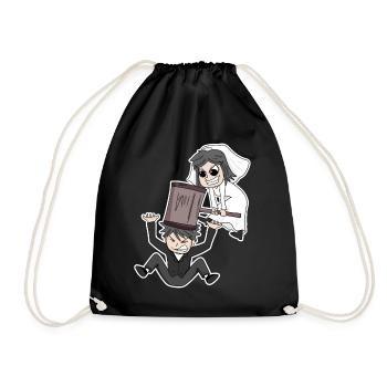 Married funny - Drawstring Bag - black - Front