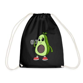 Haltère Avocado Sport Fitness Gym - Sac de sport léger - noir - Devant