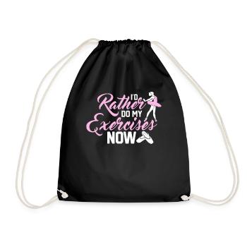 Dancer Ballerina Ballet - Drawstring Bag - black - Front