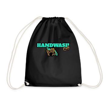 Hand Wash Only Car Detailing - Drawstring Bag - black - Front