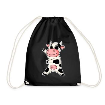 Baby Cow - Drawstring Bag - black - Front