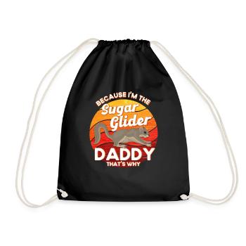 Sugar Glider Short-headed glider - Drawstring Bag - black - Front