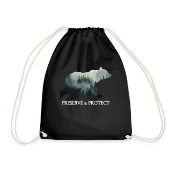 Preserve & Protect Climate Change Bear Forest - Sac de sport léger - noir - Devant