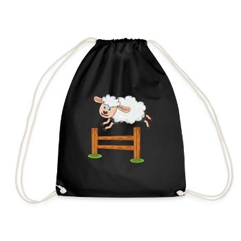 Sheep - Drawstring Bag - black - Front