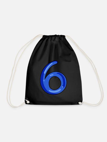 6 - Drawstring Bag - black