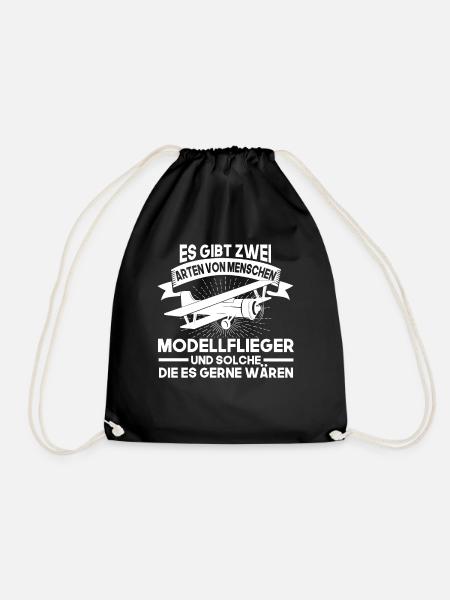 Modellflieger Pilot Modellflug - Turnbeutel - Schwarz