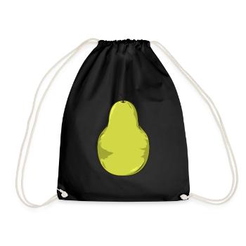 pear - Drawstring Bag - black - Front