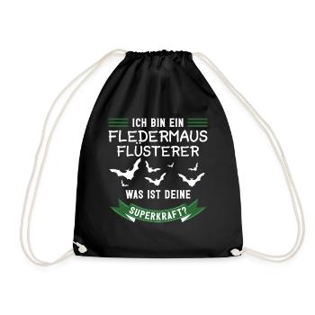 Bat Tierliebhaber Fledermäuse - Turnbeutel - Schwarz - Vorne