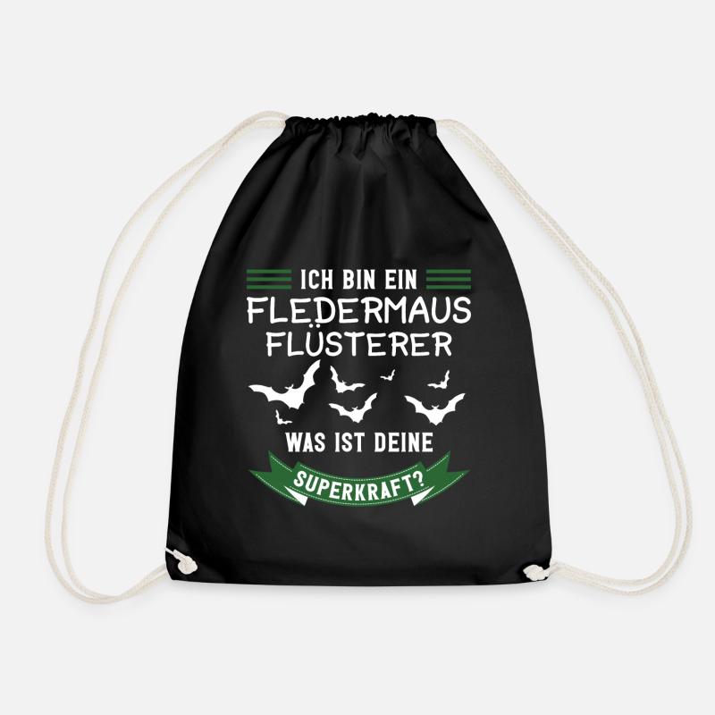 Bat Tierliebhaber Fledermäuse - Turnbeutel - Schwarz