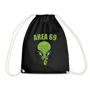 Area 69 - Drawstring Bag - black - Front