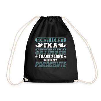 Skydiving Skydive Skydive - Drawstring Bag - black - Front