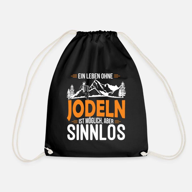 Jodelmusik Jodler Jodeln - Turnbeutel - Schwarz