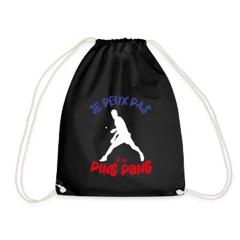 je peux pas j´ai Ping Pong - Sac de sport léger - noir - Devant