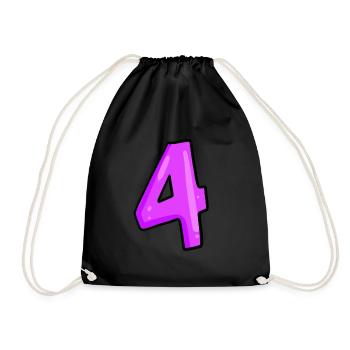 4 - Turnbeutel - Schwarz - Vorne