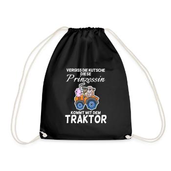 Prinzessin - Turnbeutel - Schwarz - Vorne