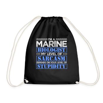 Biologie mer biologie marine cadeau - Sac de sport léger - noir - Devant
