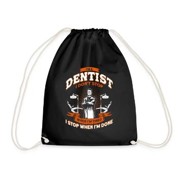 Saying DentistRy Gift - Drawstring Bag - black - Front