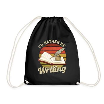 Sort Writer Auteur de livre Cadeau - Sac de sport léger - noir - Devant