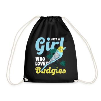 Perruque de perruque de perruque fille cadeau - Sac de sport léger - noir - Devant