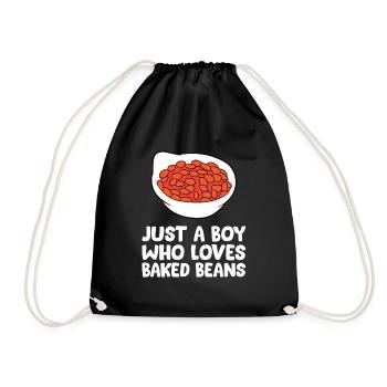 Baked Bean Boy juste un garçon qui a cuit des haricots au lard - Sac de sport léger - noir - Devant