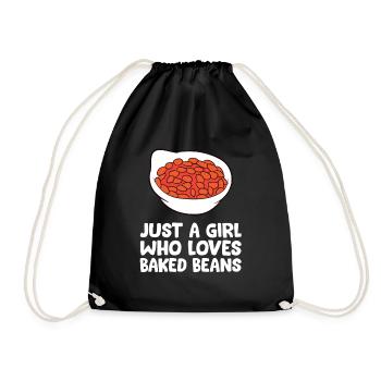 Baked Bean Girl juste une fille qui a cuit des haricots au four - Sac de sport léger - noir - Devant