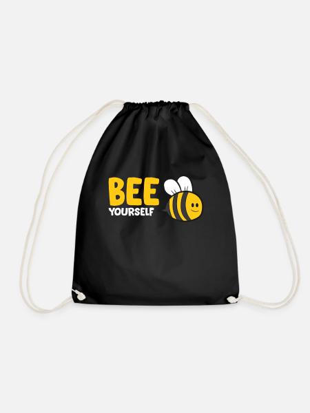 Bee Yourself Funny Bee - Turnbeutel - Schwarz