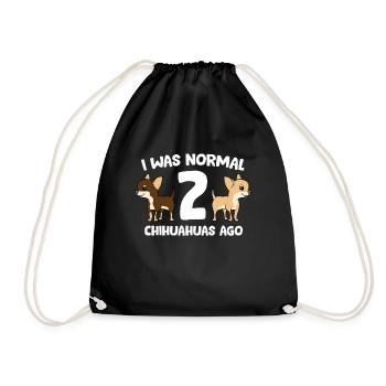 Drôles d’amoureux du Chihuahua J’étais normal 2 - Sac de sport léger - noir - Devant
