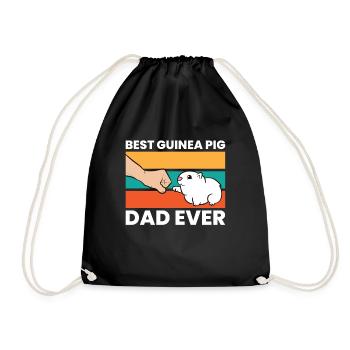 Meilleur papa cochon d’Inde de tous les temps - Sac de sport léger - noir - Devant