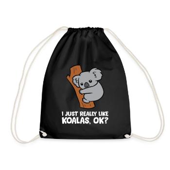 J’aime vraiment les koalas, d’accord plus drôle - Sac de sport léger - noir - Devant