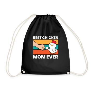 Meilleur poulet maman jamais drôle poulet - Sac de sport léger - noir - Devant
