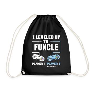 I Level Up To Funcle Drôle Oncle Gaming Cadeau - Sac de sport léger - noir - Devant