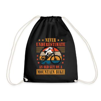 Ne sous-estimez jamais un vieux gars sur un vélo de montagne - Sac de sport léger - noir - Devant