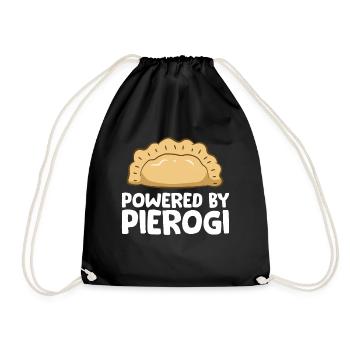 Powered by Pierogi Lustige Pierogi - Turnbeutel - Schwarz - Vorne