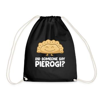 Lustiger Pierogi-Liebhaber Hat jemand Pierogi - Turnbeutel - Schwarz - Vorne