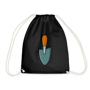 Gardener garden shovel garden - Drawstring Bag - black - Front