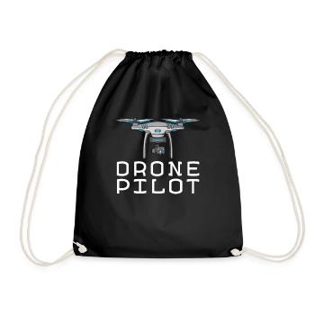 Drone Pilot | Dronen T-shirt - Turnbeutel - Schwarz - Vorne