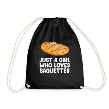 Nur ein Mädchen, das Baguettes liebt - Turnbeutel - Schwarz - Vorne
