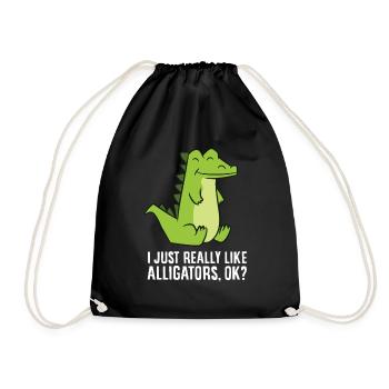 Amoureux des alligators J’aime juste les alligators - Sac de sport léger - noir - Devant
