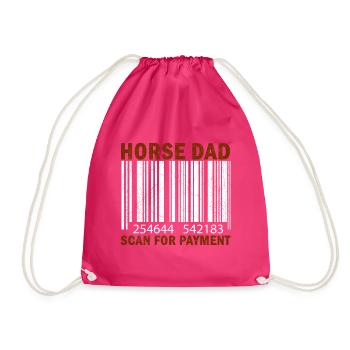 Horse Dad Scan For Payment - Turnbeutel - Fuchsia - Vorne