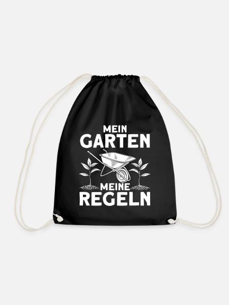 Gartenarbeit Selbstversorger Gartenliebhaber - Turnbeutel - Schwarz